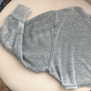 Batwing crop cozy sweatshirt